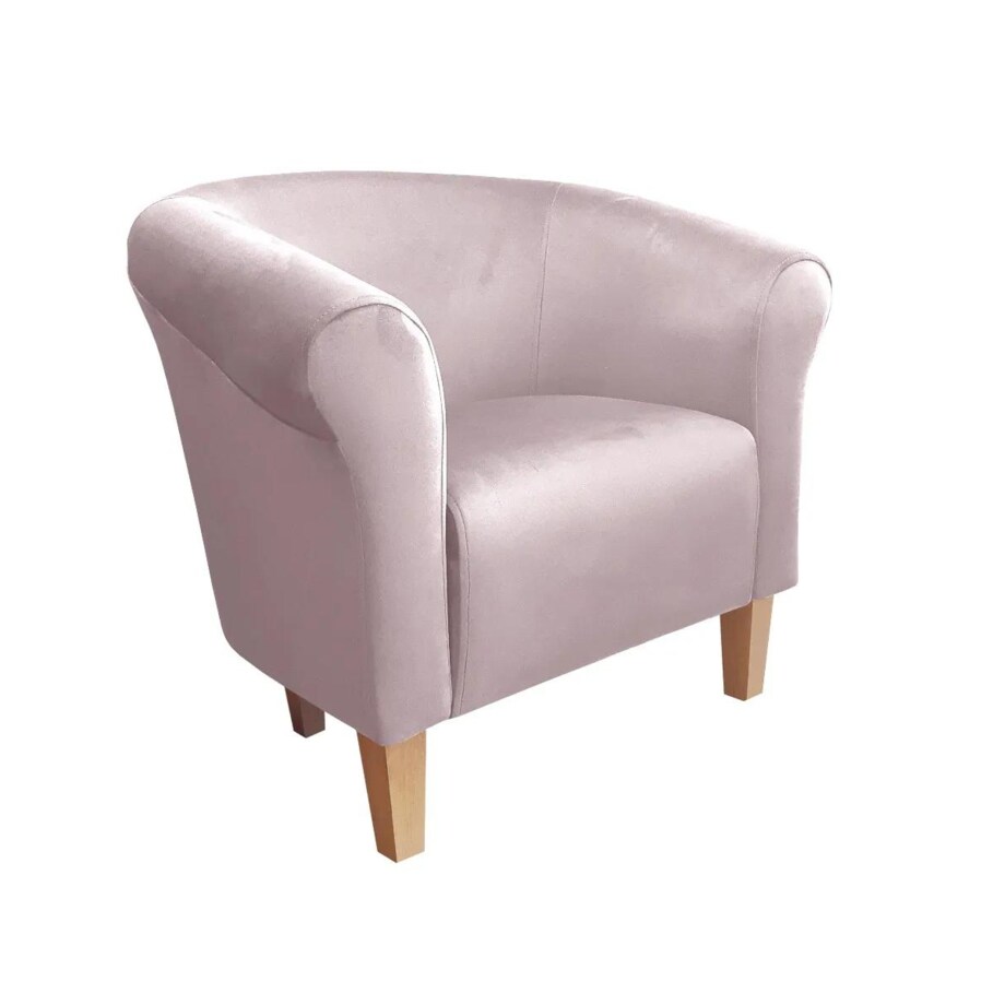 Fotel DRAWA 1 VELVET jasno różowy