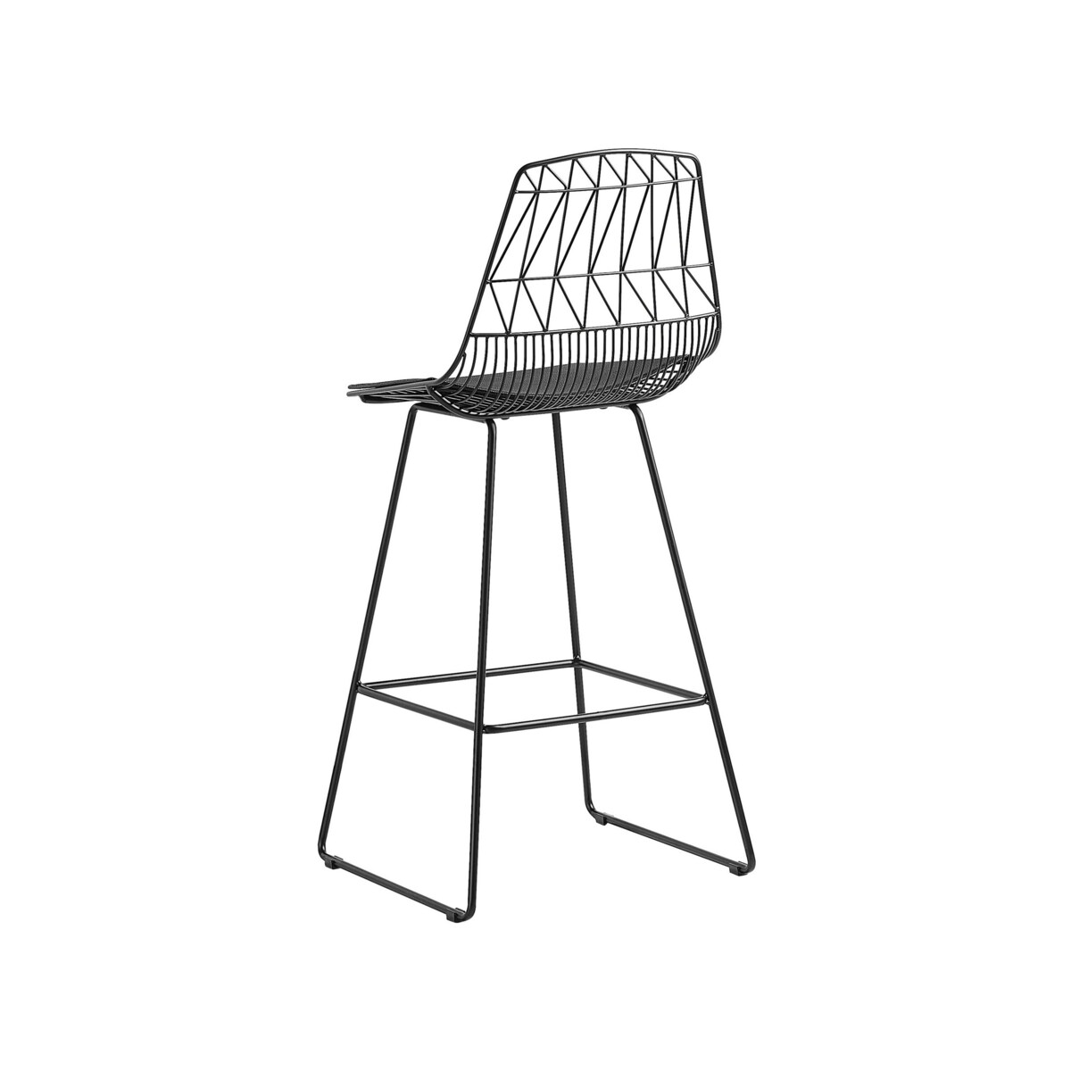 Zestaw 2 krzeseł barowych metalowy czarny PRESTON