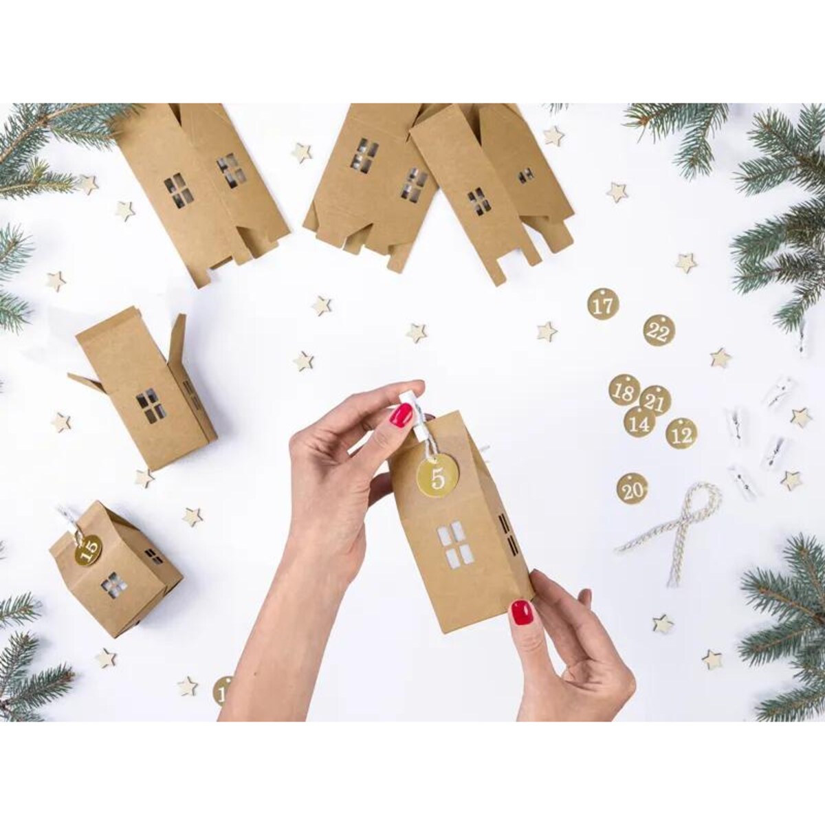 Kalendarz adwentowy Domki, mix