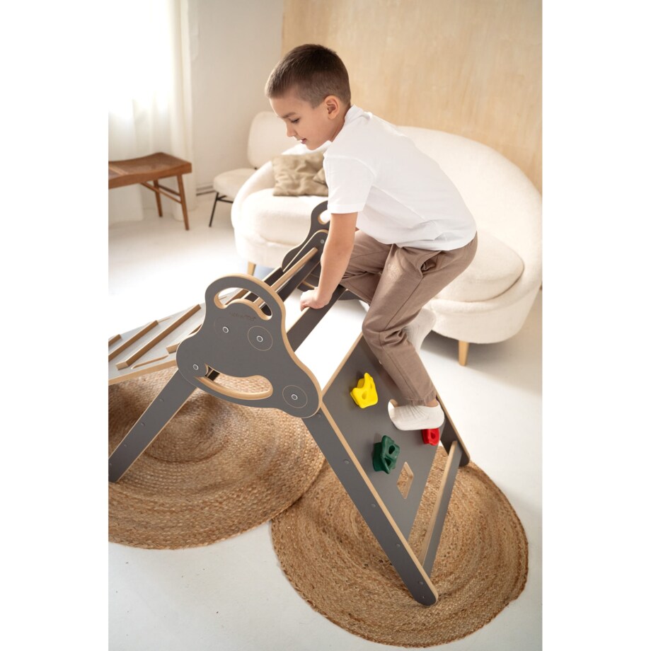 Drabinka Pikler ŚCIANKA WSPINACZKOWA - szara