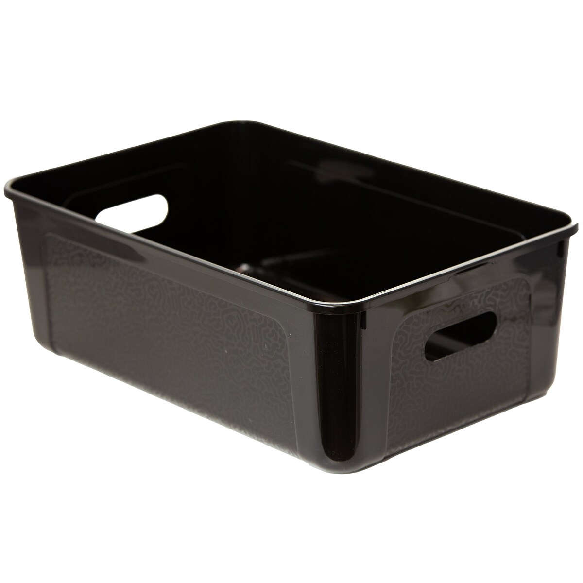 Pojemnik Pudło Plastikowe 39X26X13.4 Cm 14 L Z Pokrywą Do Przechowywania Czarne