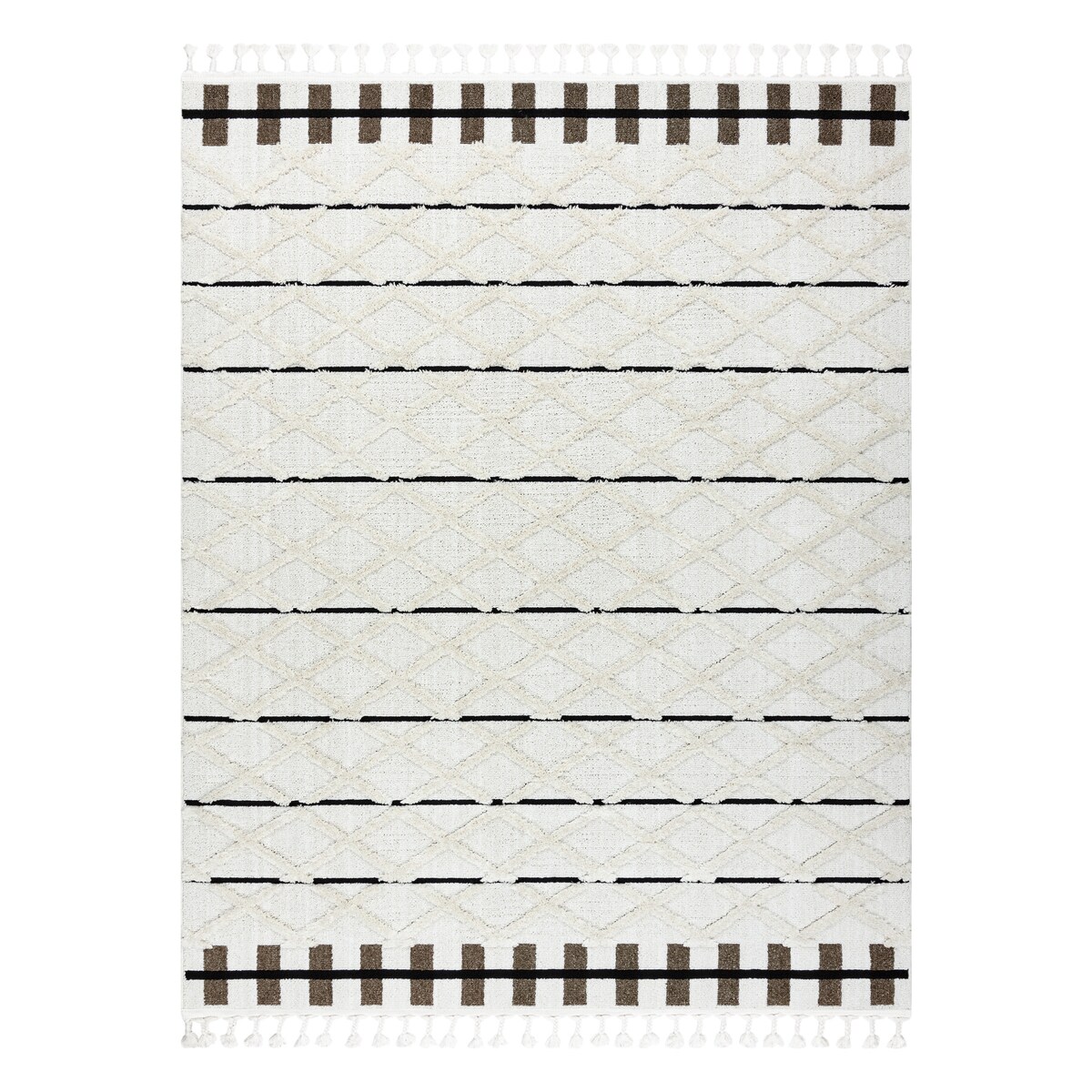 Dywan SEVILLA Y611A kratka, romby brązowy / 80x150 cm