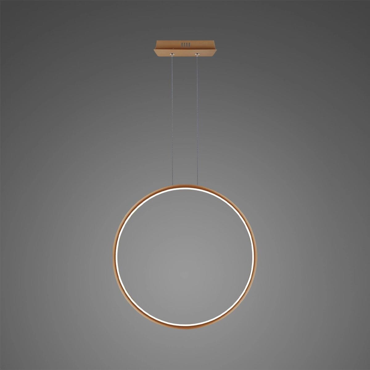 Lampa wisząca Ledowe Okręgi No.1 X 60cm 3k miedziana ściemnialna