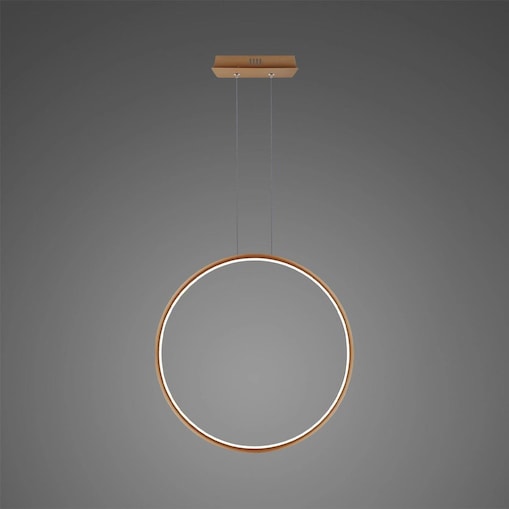 Lampa wisząca Ledowe Okręgi No.1 X 60cm 3k miedziana ściemnialna