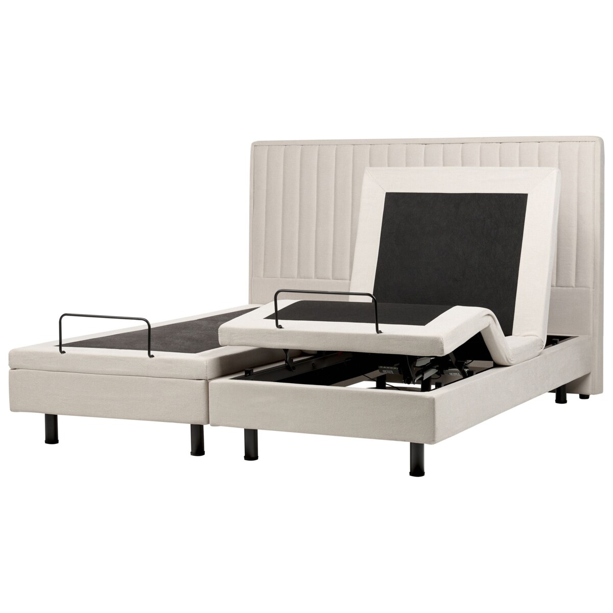 Łóżko regulowane tapicerowane 180 x 200 cm beżowe DUKE II