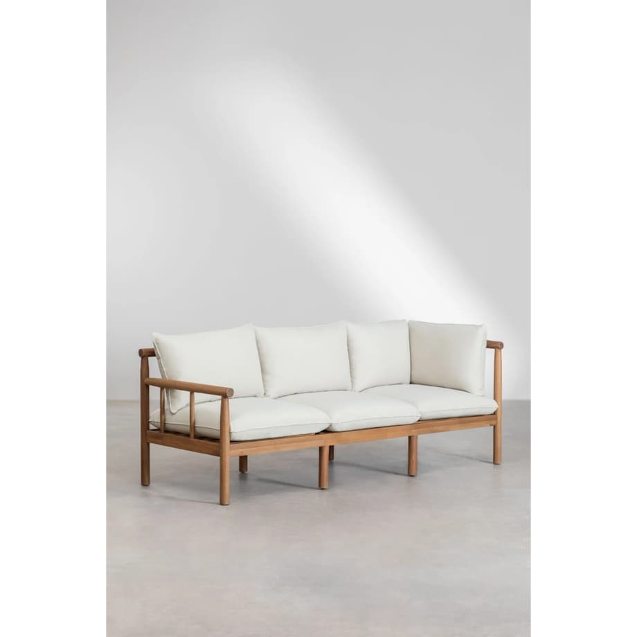 Zestaw ogrodowy: 5-osobowa sofa narożna, fotel i stolik kawowy z drewna akacjowego Melvin