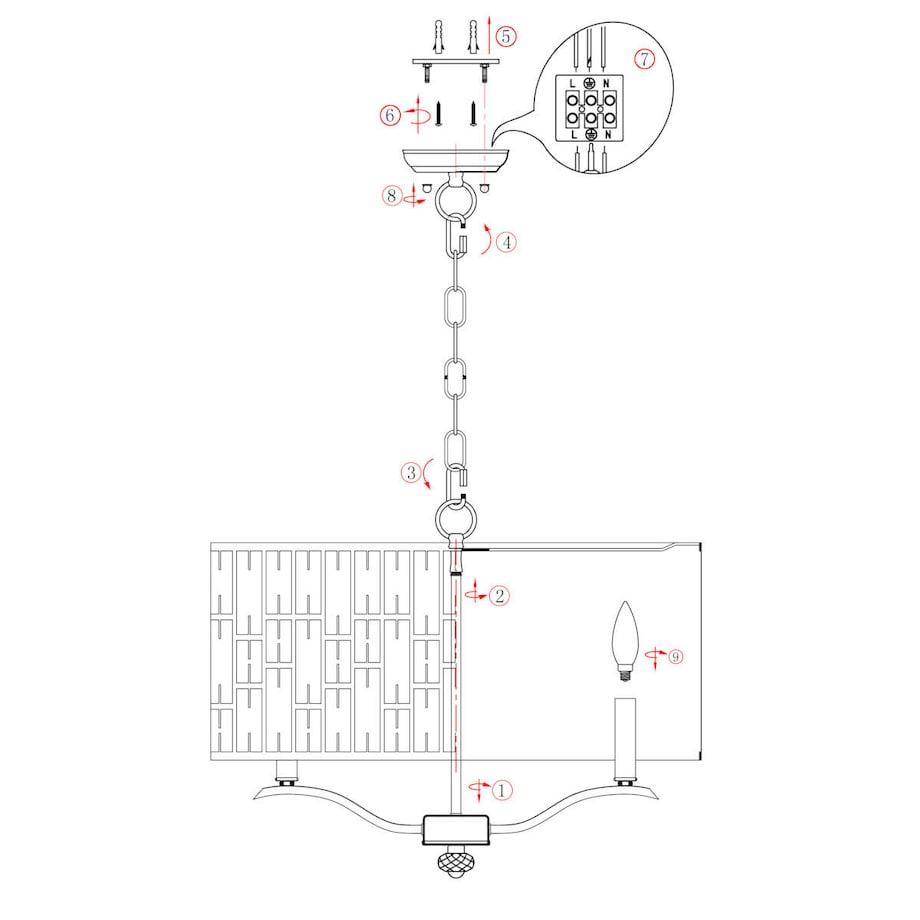 Wisząca lampa glamour Bele 69391 Endon kryształ czarny okrąg przezroczysty