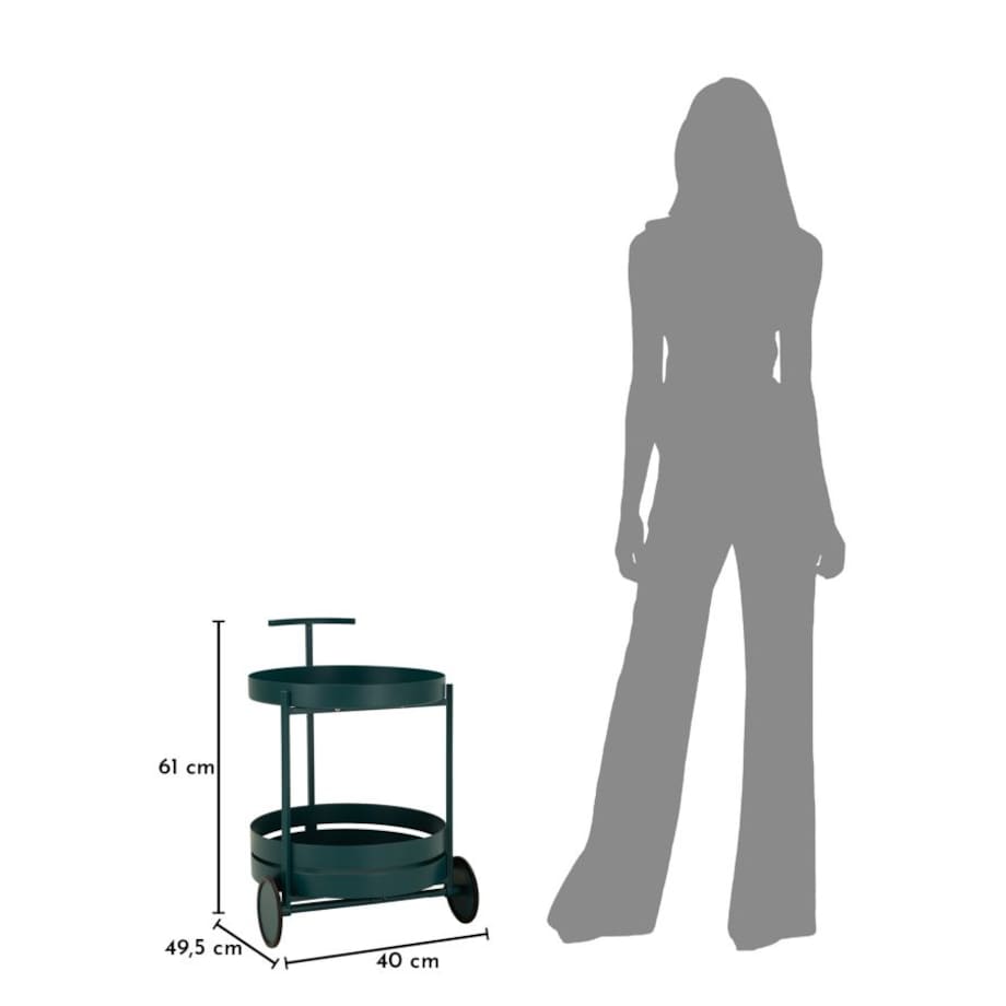 Wózek barowy Saturn Bar Dove, 40 x 49,5 x 61 cm, barek na kółkach, morski, metal, styl nowoczesny, Mauro Ferretti