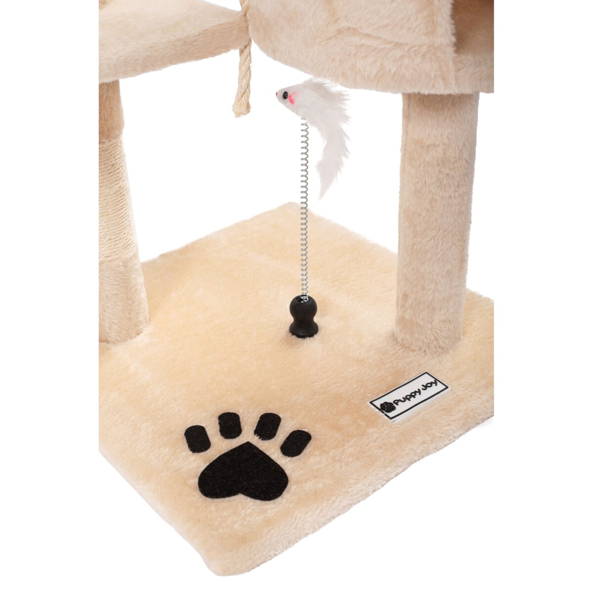 Czteropoziomowy drapak dla kotów Beżowy PJ-042 85 cm