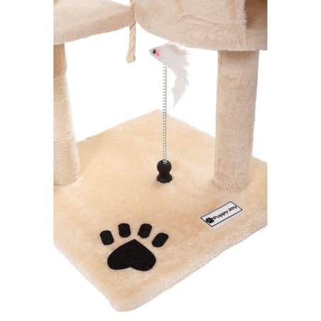 Czteropoziomowy drapak dla kotów Beżowy PJ-042 85 cm