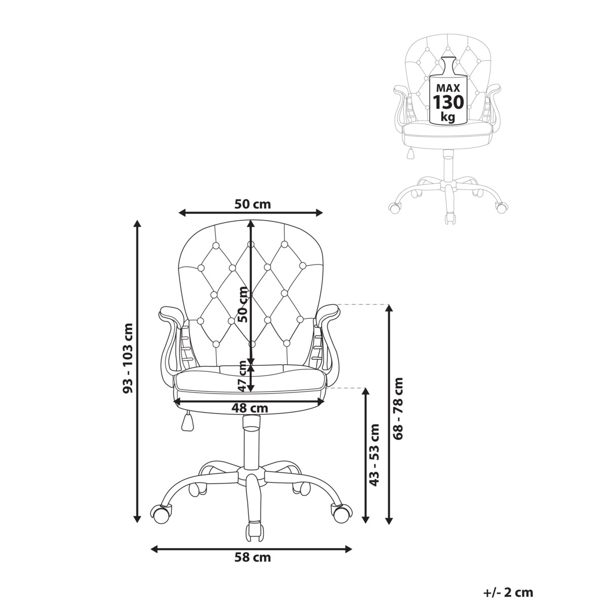 Krzesło biurowe Obrotowy PRINCESS Welur Beżowy