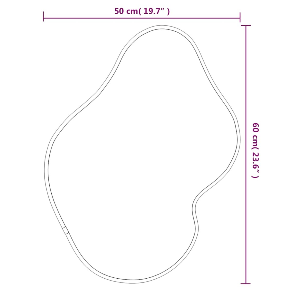 vidaXL Lustro ścienne, złote, 60x50 cm