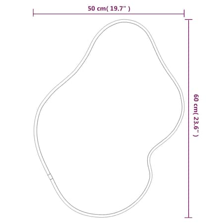 vidaXL Lustro ścienne, złote, 60x50 cm