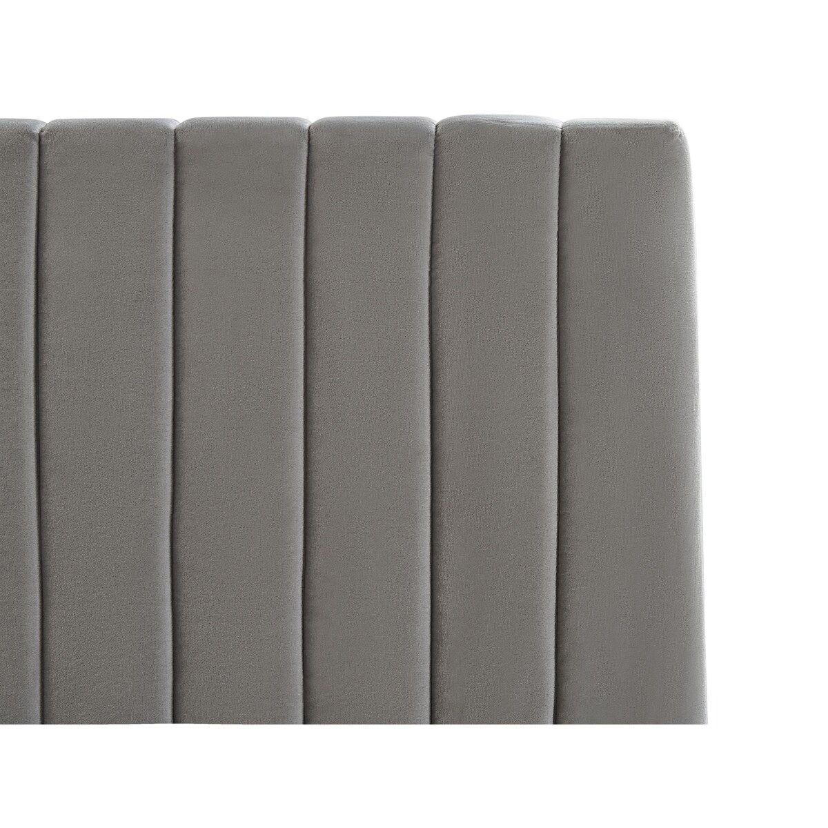 Łóżko z pojemnikiem welurowe 160 x 200 cm szare VION