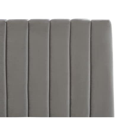 Łóżko z pojemnikiem welurowe 160 x 200 cm szare VION