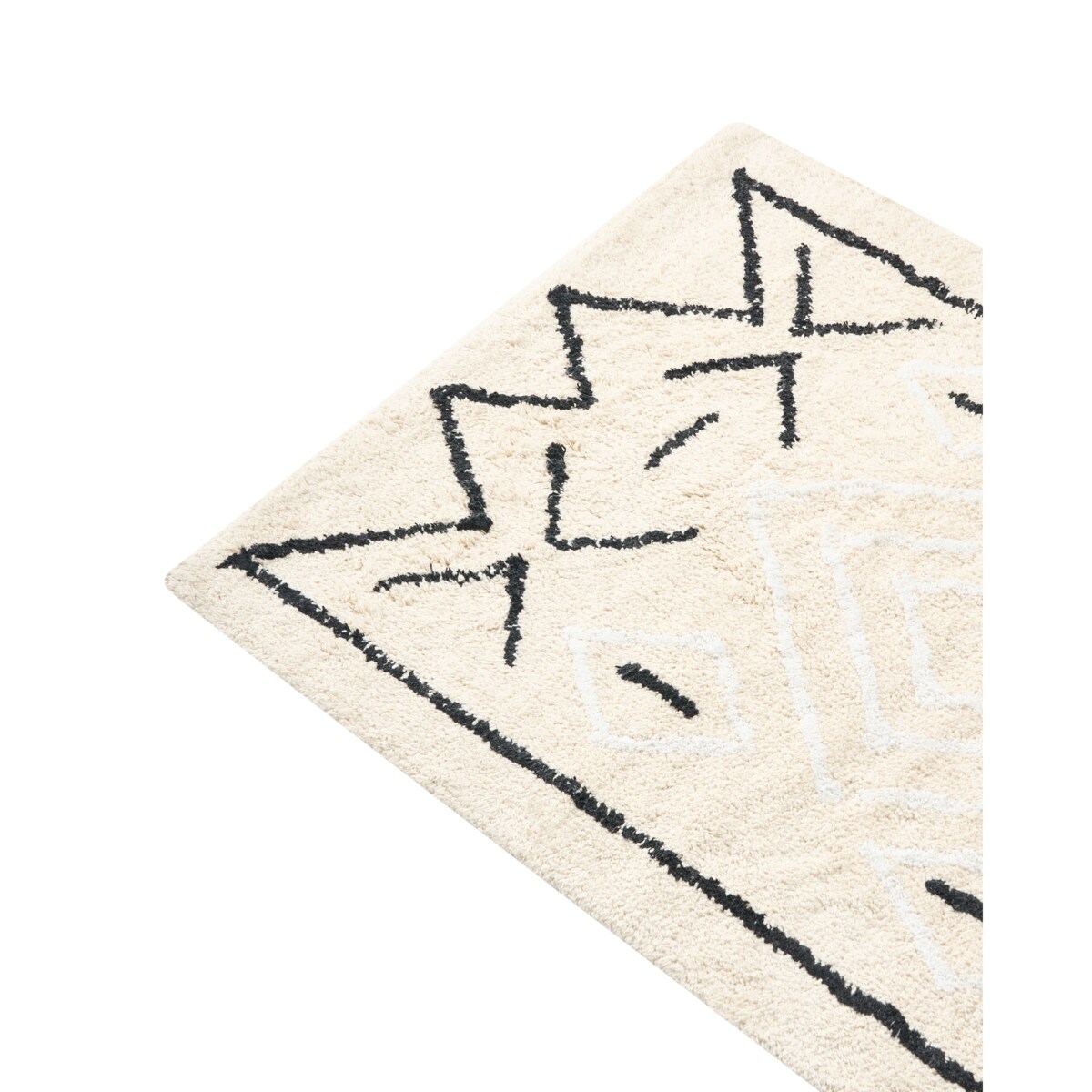 Dywanik łazienkowy UNTLA Jasnobeżowy 60 x 90 cm Bawełna