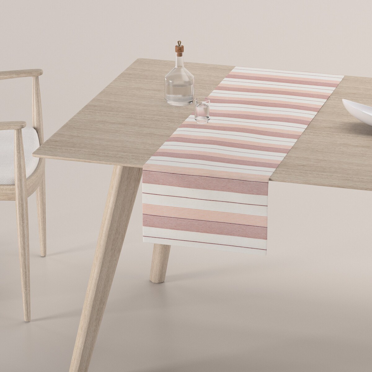 Bieżnik prostokątny 40x130 czerwone pasy