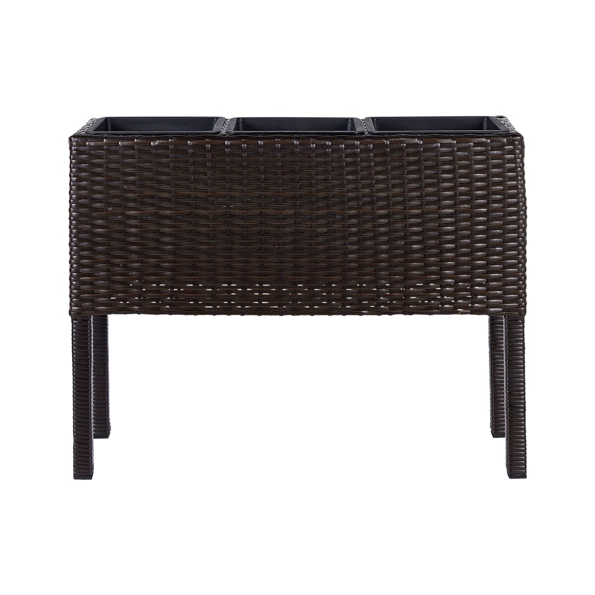 Donica kwietnik z technorattanu brązowa CARAGANA