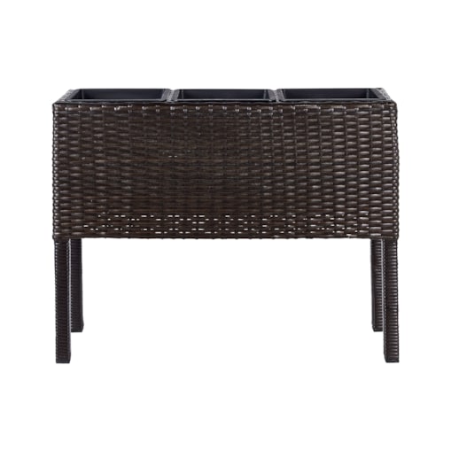 Donica kwietnik z technorattanu brązowa CARAGANA