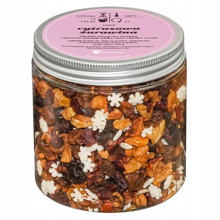 Herbata owocowa CYTRUSOWA ŻURAWINA o smaku winogronowo żurawinowym PREMIUM - herbata liściasta sypana mieszanka napar susz - gotowa na prezent upominek