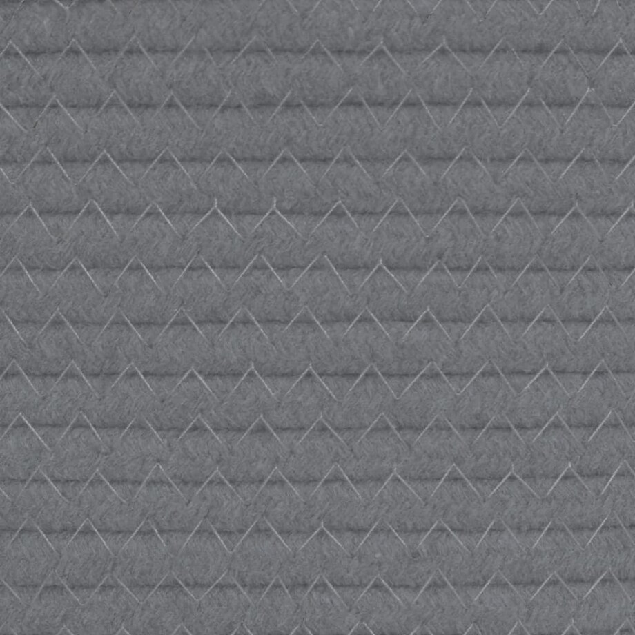 vidaXL Kosz na pranie, szaro-biały, Ø60x36 cm, bawełna