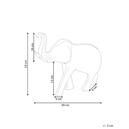 Figurka dekoracyjna Słoń MIOGOST Metal Srebrny