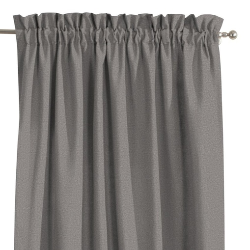 Zasłona na kanale z grzywką 1 szt. 130x245 szary