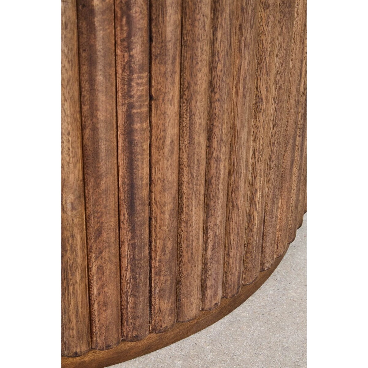 Okrągły stolik z drewna mango z marmurem Norma Ø90 cm