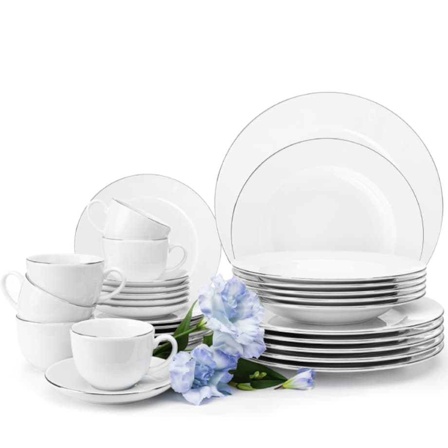 Konsimo MUSCARI Zestaw obiadowo-kawowy, 6 os. (30el)