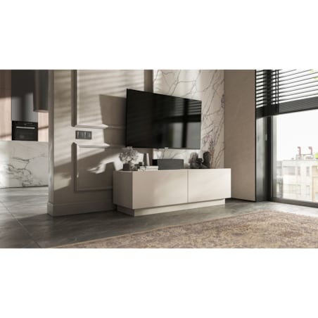 Szafka RTV Komoda Loft Industrialna stojąca / wisząca kaszmir Mat 120 cm