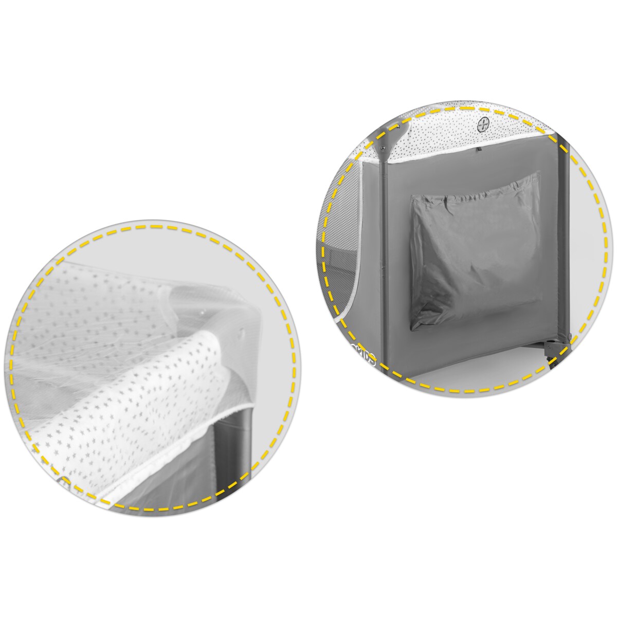 Łóżeczko turystyczne dla dziecka składane podróżne kojec Ricokids + materac + torba