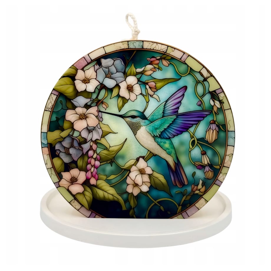 Świeca sojowa ozdobna z motywem kwiatowym – elegancka dekoracja do wnętrz w pudełku prezentowym