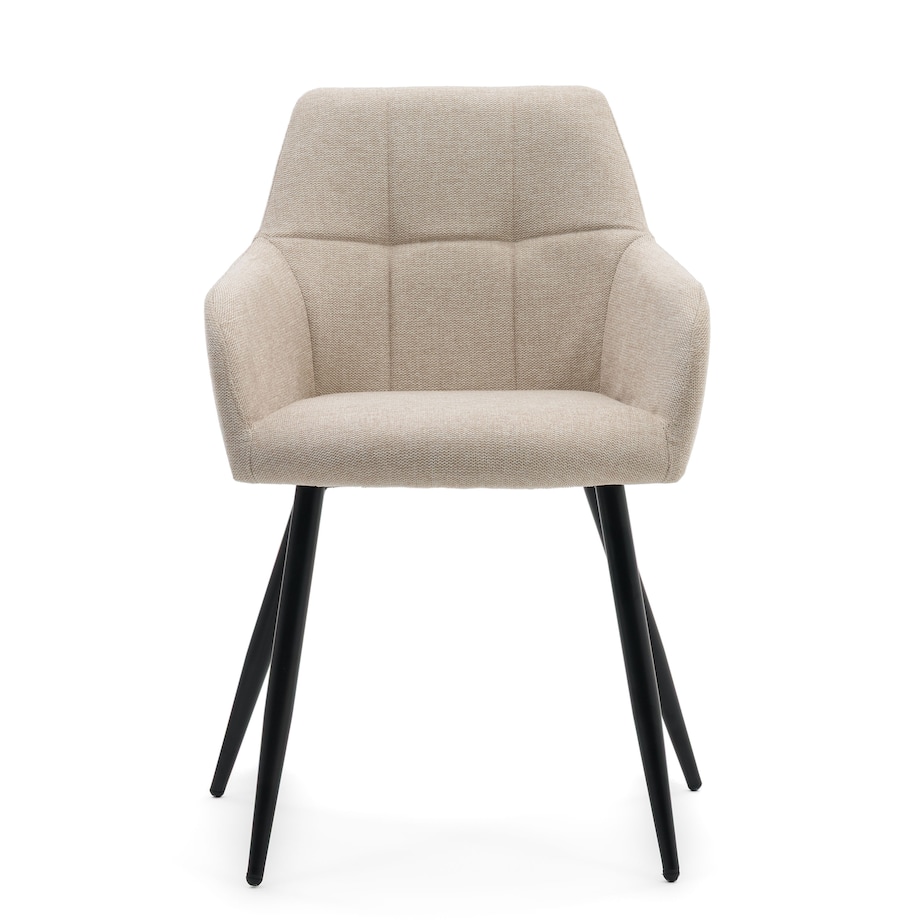 Krzesło tapicerowane nowoczesne NORDI beżowe do salonu biura