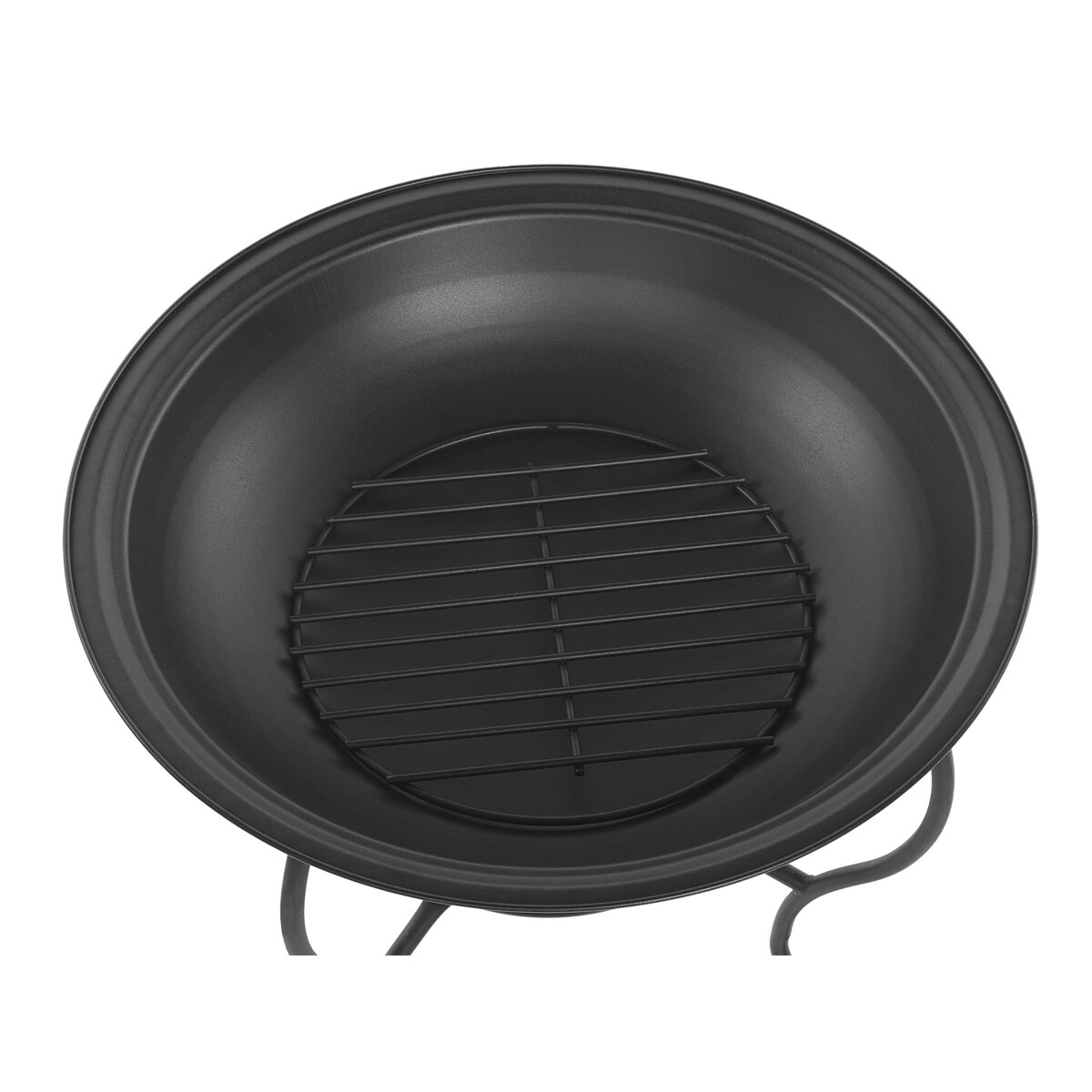 Palenisko ogrodowe z grillem stalowe czarne NEGARA