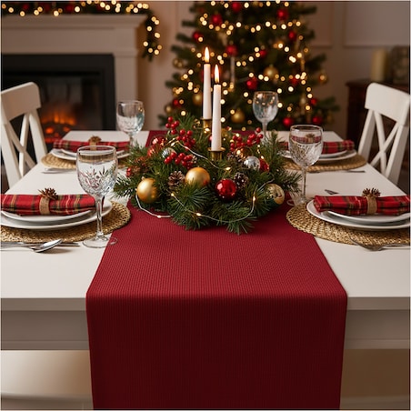 Bieżnik Świąteczny Na Stół Obrus 200X28 Dekoracyjny Ozdobny Na Święta