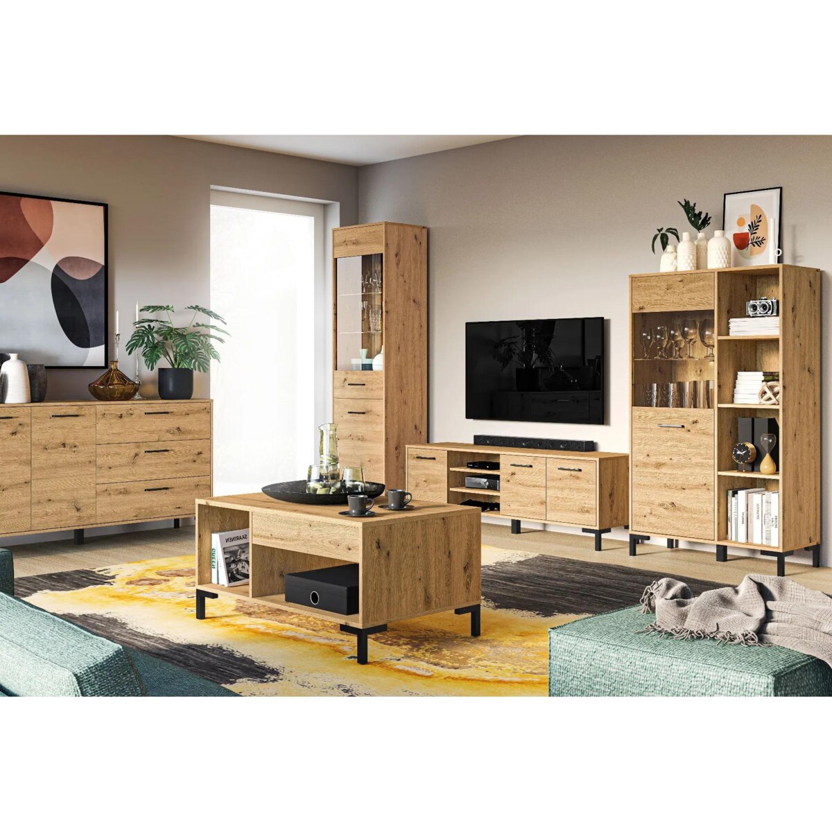 Szafka RTV NIKOLA 155 dąb artisan