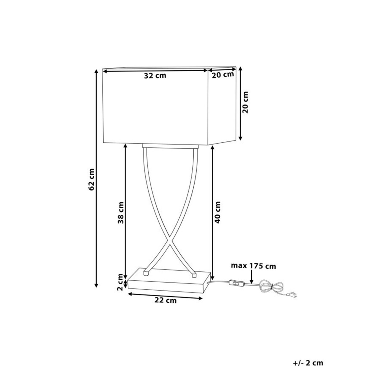 Lampa stołowa metalowa srebrna z białym YASUNI