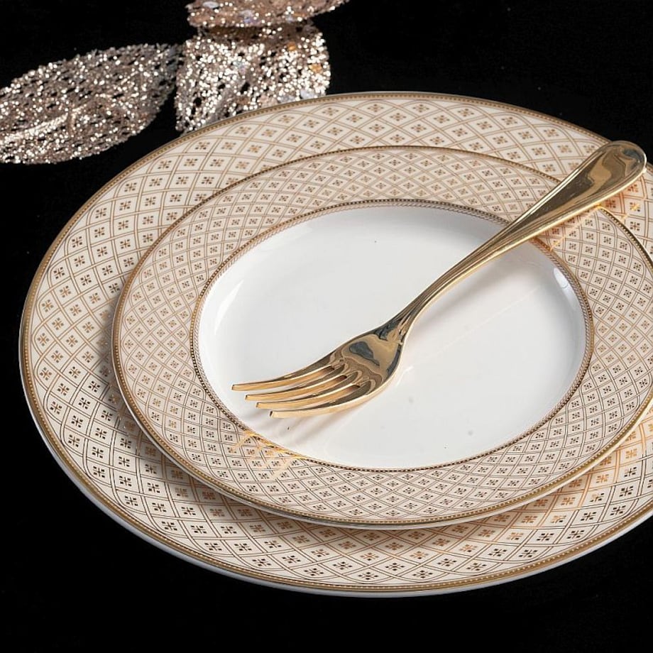 VILLA ITALIA Serwis obiadowy porcelanowy na 12 osób z wazą VERONICA