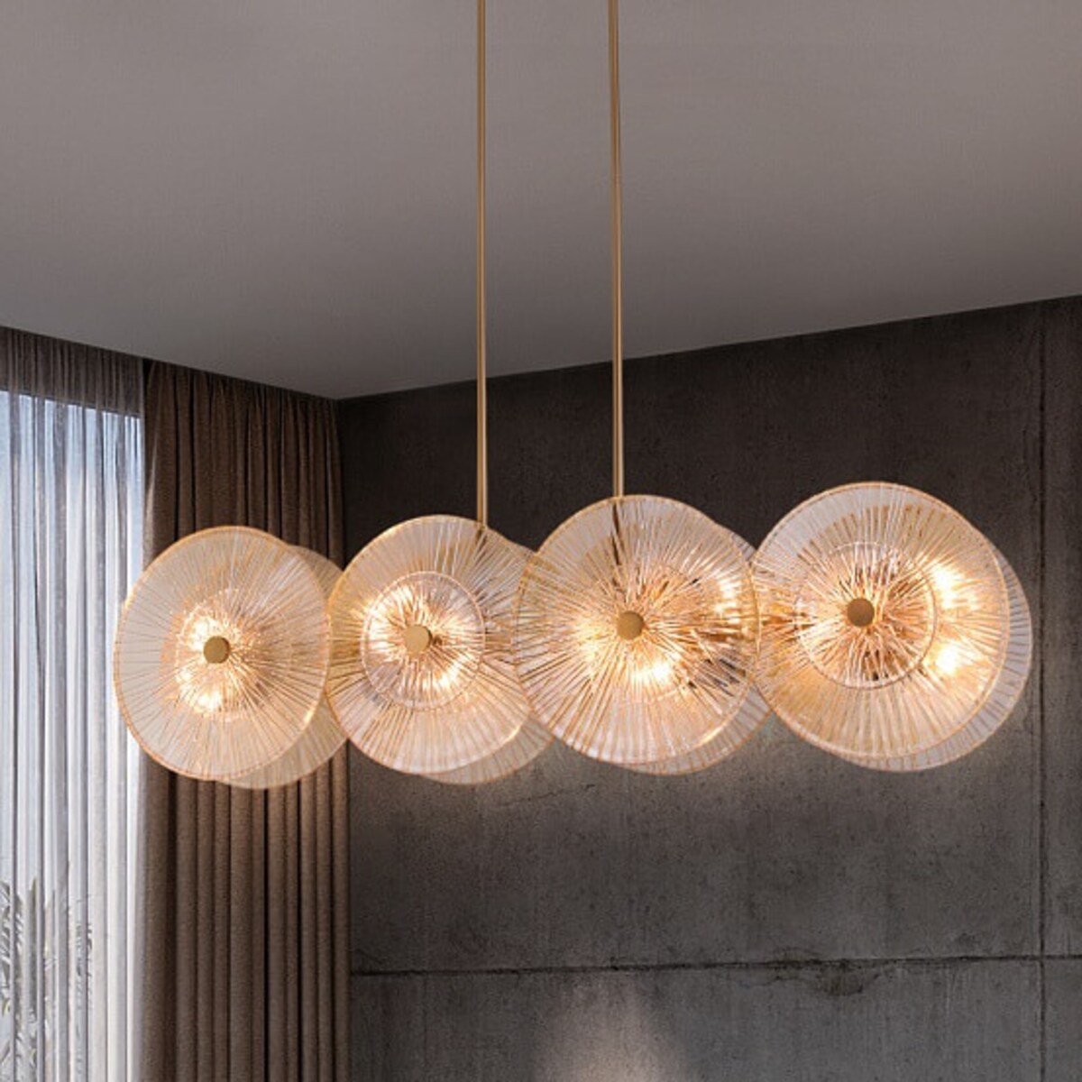 Lampa zwisowa Aster MOD007PL-08G1 koła balls złote