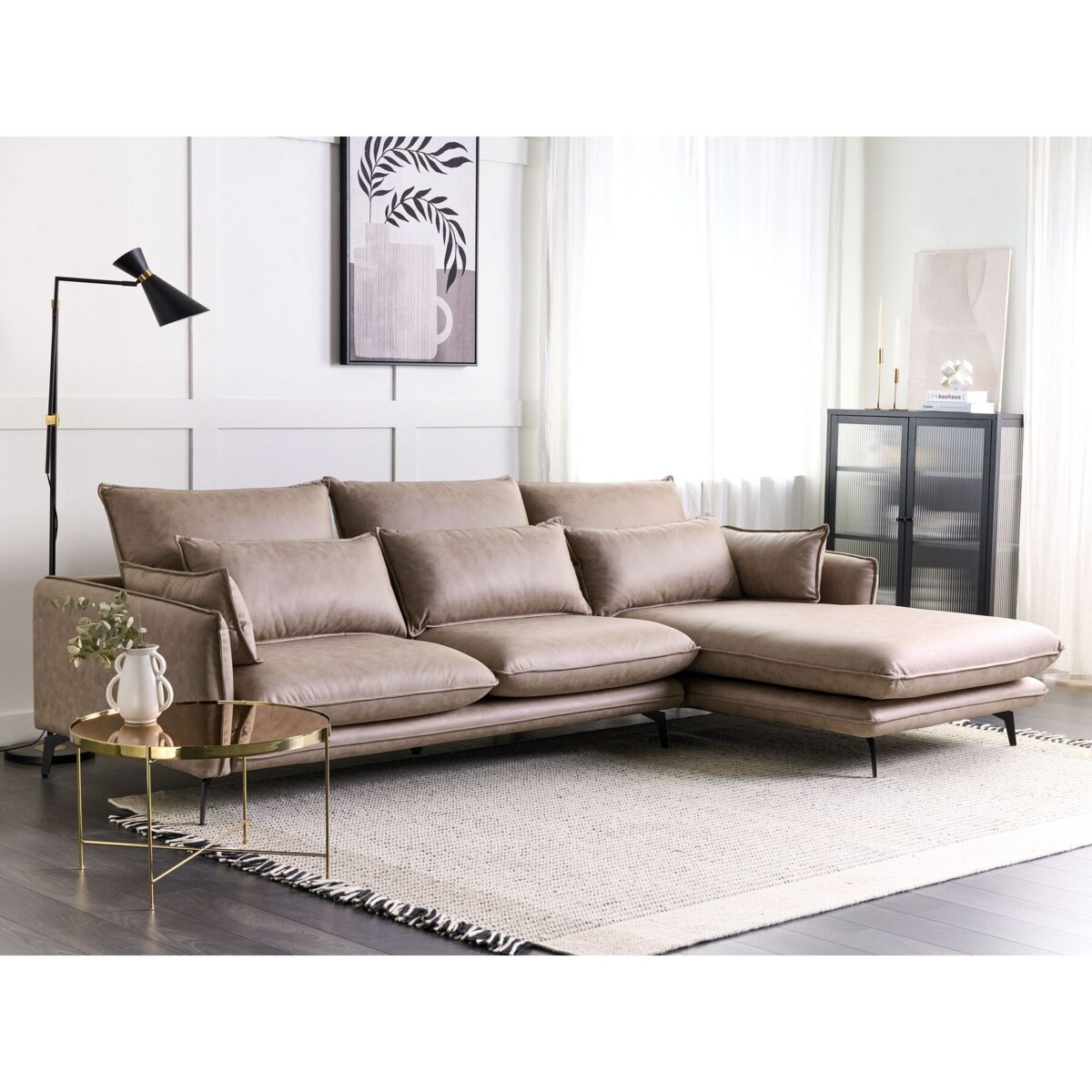 Narożnik lewostronny jasnobrązowy GALLO