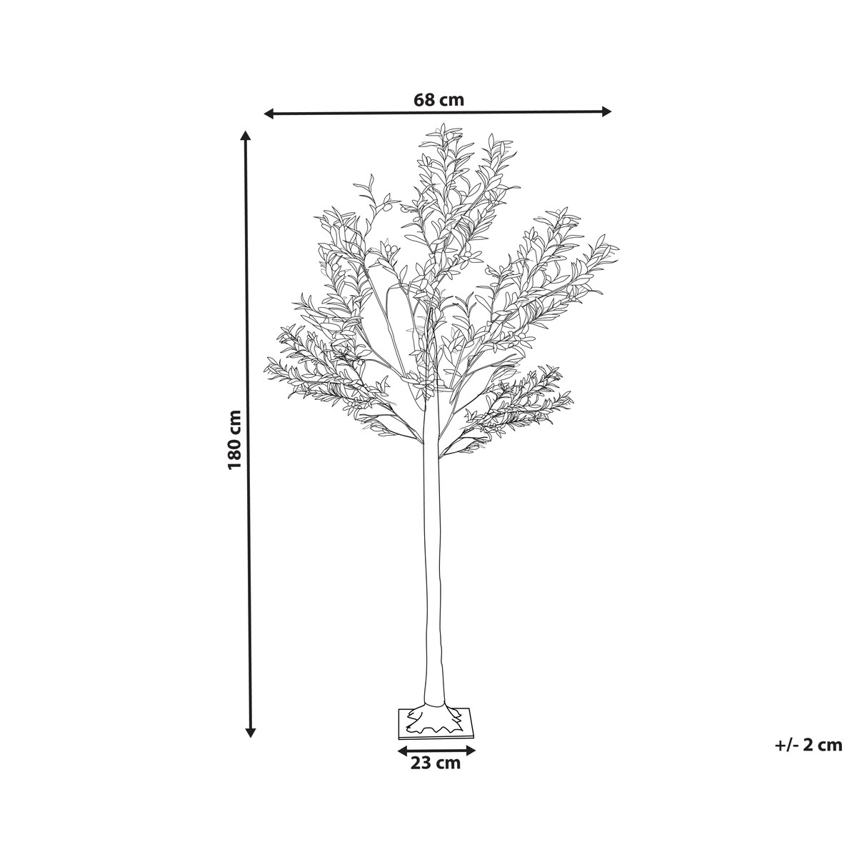 Dekoracja ogrodowa LED CELIONI Drzewko 180 cm Zielony