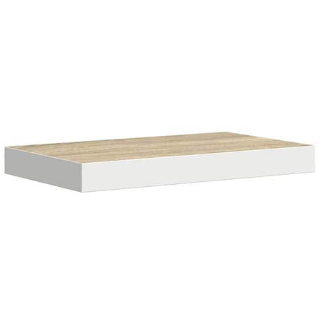 vidaXL Półka ścienna, dębowo-biała, 40 x 23 x 3,8 cm, MDF