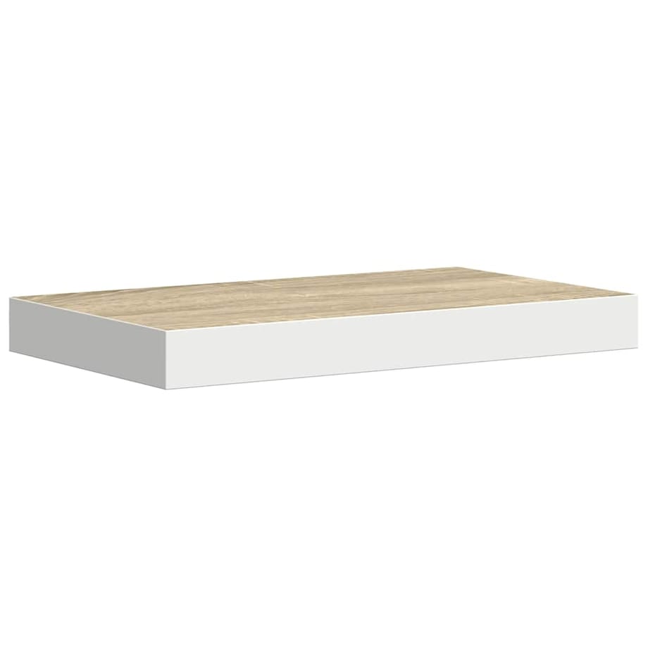 vidaXL Półka ścienna, dębowo-biała, 40 x 23 x 3,8 cm, MDF