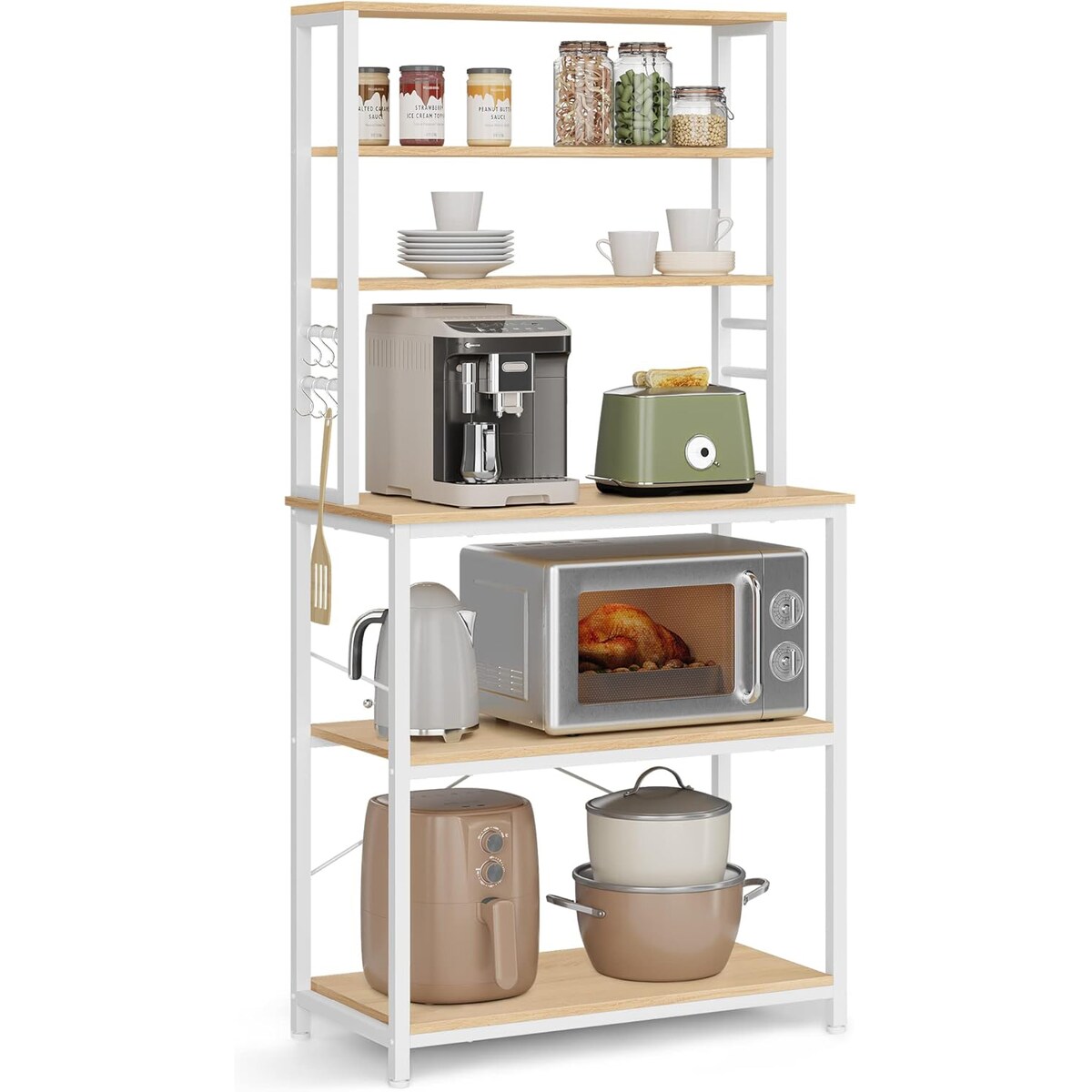 Szafka Kuchenna Wyspa z Półkami Nowoczesny Regał - Dąb