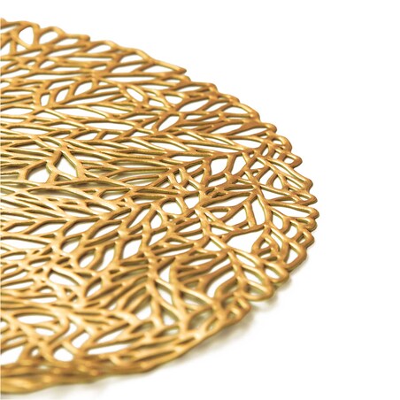 Podkładka Ażurowa Na Stół Mata Stołowa Pod Talerz Ozdoba 38 Cm Pvc Miedziana