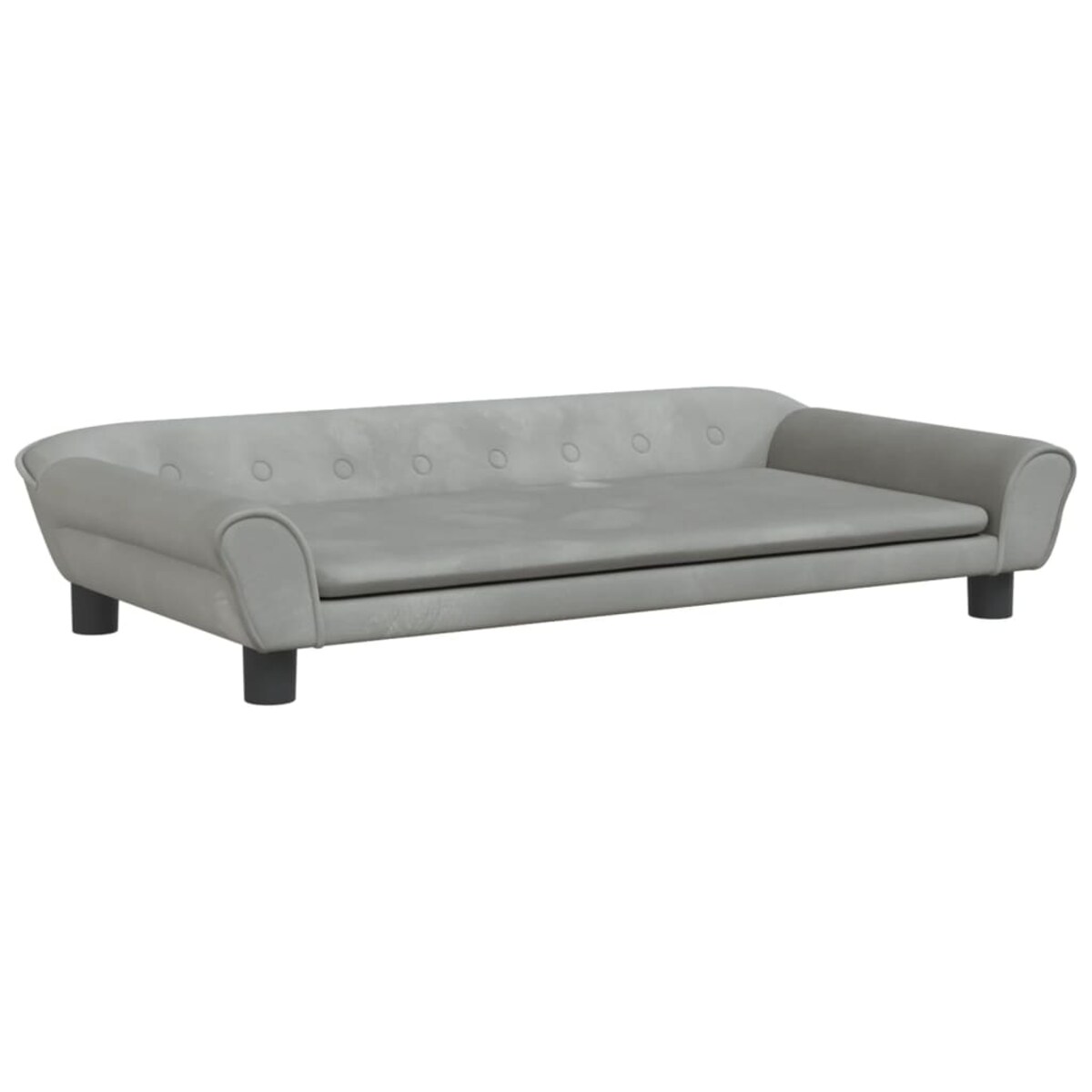 vidaXL Sofa dla dzieci, jasnoszara, 100x50x26 cm, aksamit