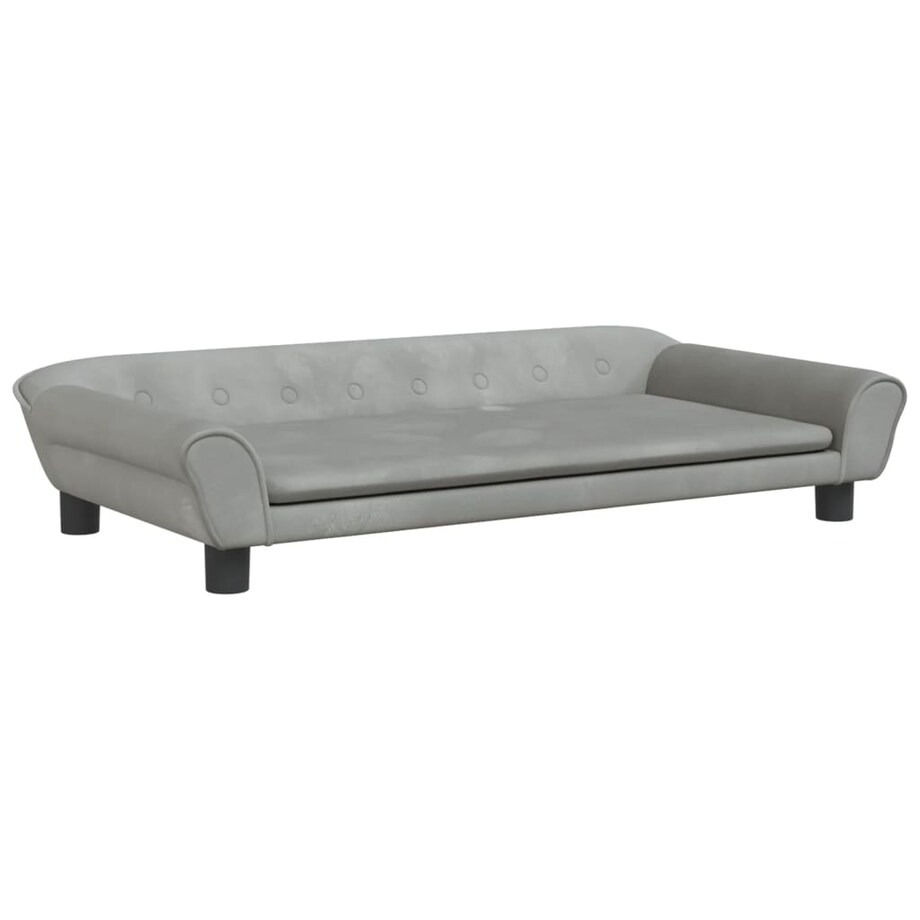 vidaXL Sofa dla dzieci, jasnoszara, 100x50x26 cm, aksamit