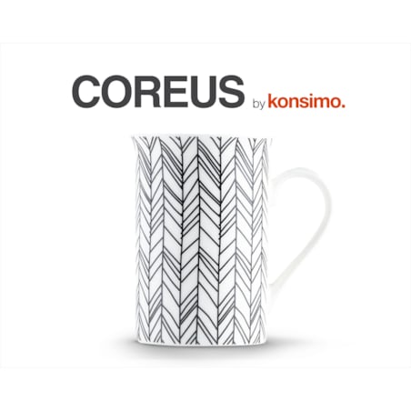 Konsimo COREUS Kubek, biały/czarny