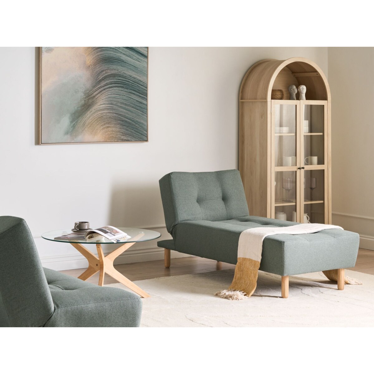 Szezlong ALSTEN Zielony