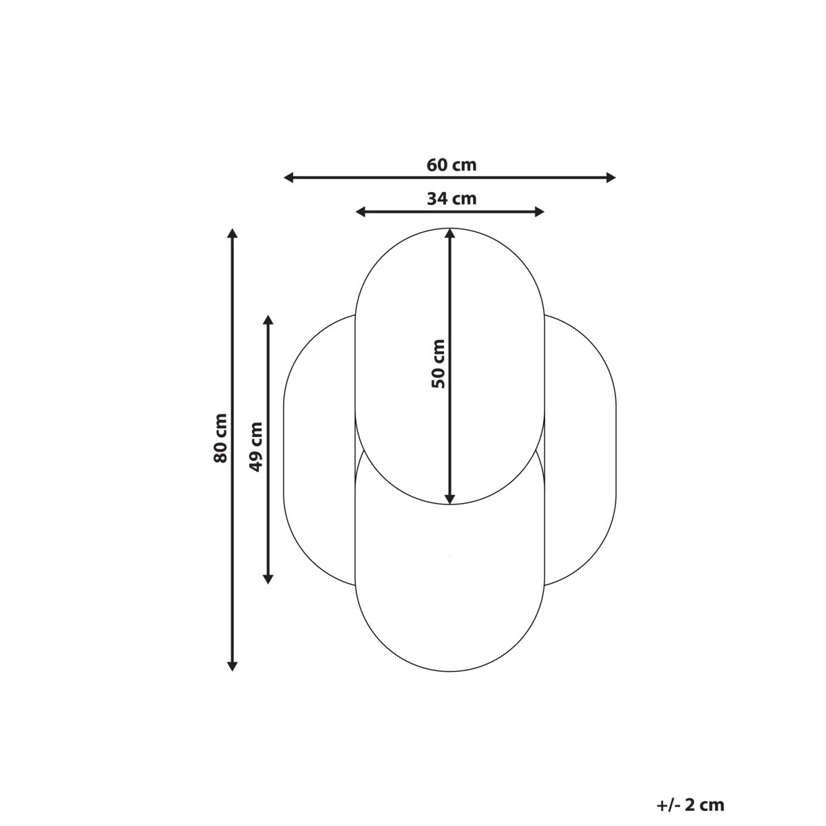 Lustro ścienne CHAILLON Niebieski